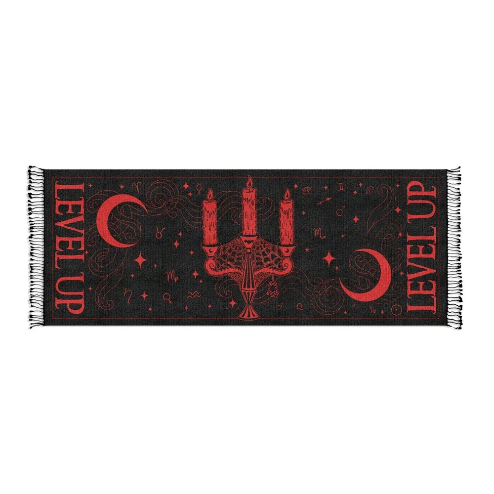Level Up - Midnight Candelabra Metallic Knit Pashmina EDM RAVE